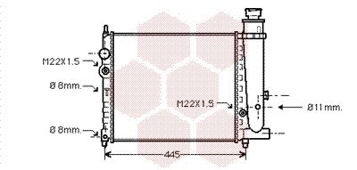 VAN WEZEL Radiaator,mootorijahutus 40002073